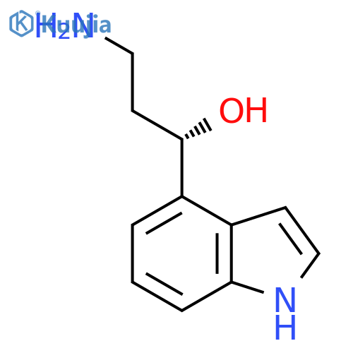 (1S)-3-amino-1-(1H-indol-4-yl)propan-1-ol structure