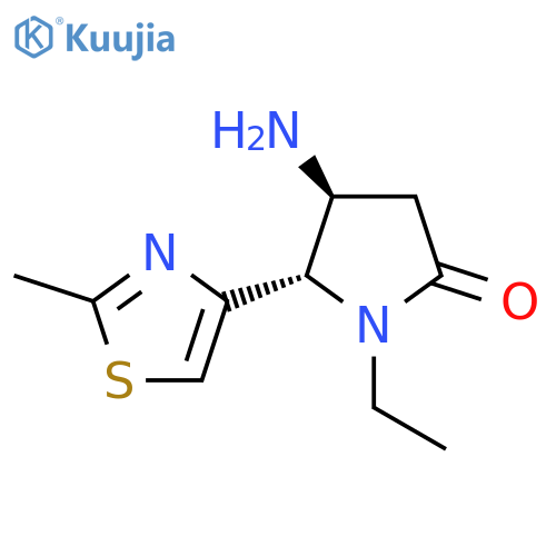 4-Amino-1-ethyl-5-(2-methyl-1,3-thiazol-4-yl)pyrrolidin-2-one structure