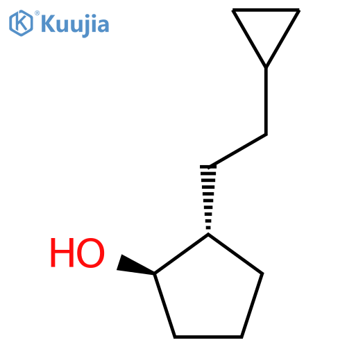 rac-(1R,2S)-2-(2-cyclopropylethyl)cyclopentan-1-ol structure