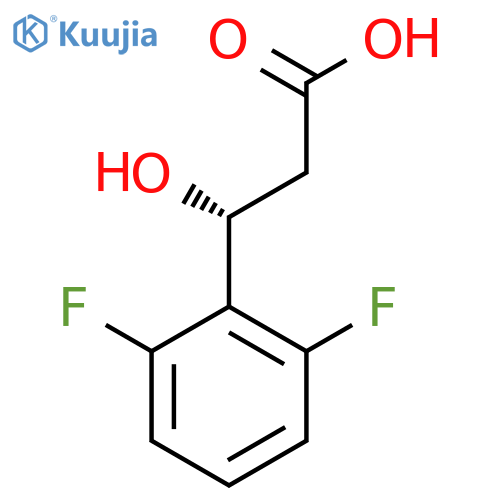 (3R)-3-(2,6-difluorophenyl)-3-hydroxypropanoic acid structure
