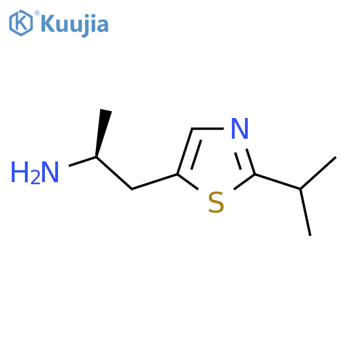 (2S)-1-2-(propan-2-yl)-1,3-thiazol-5-ylpropan-2-amine structure