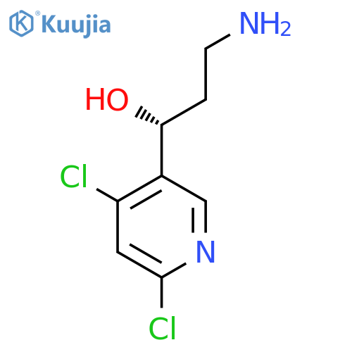 (1R)-3-amino-1-(4,6-dichloropyridin-3-yl)propan-1-ol structure