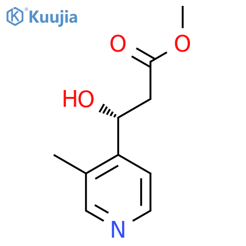 methyl (3R)-3-hydroxy-3-(3-methylpyridin-4-yl)propanoate structure
