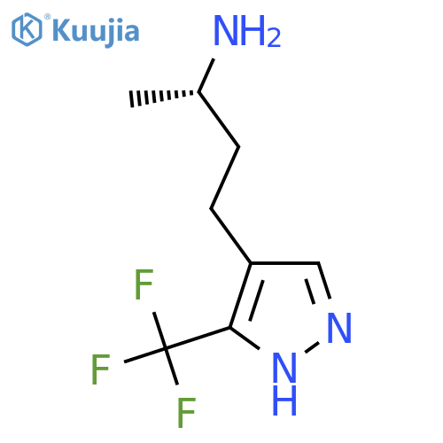 (2S)-4-3-(trifluoromethyl)-1H-pyrazol-4-ylbutan-2-amine structure