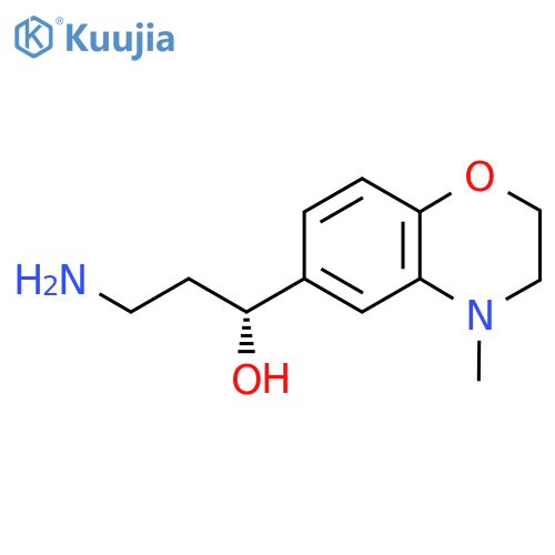 (1R)-3-amino-1-(4-methyl-3,4-dihydro-2H-1,4-benzoxazin-6-yl)propan-1-ol structure