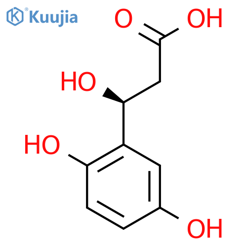 (3S)-3-(2,5-dihydroxyphenyl)-3-hydroxypropanoic acid structure