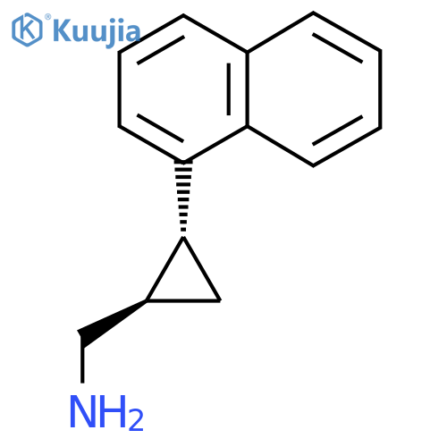 rac-(1R,2R)-2-(naphthalen-1-yl)cyclopropylmethanamine structure