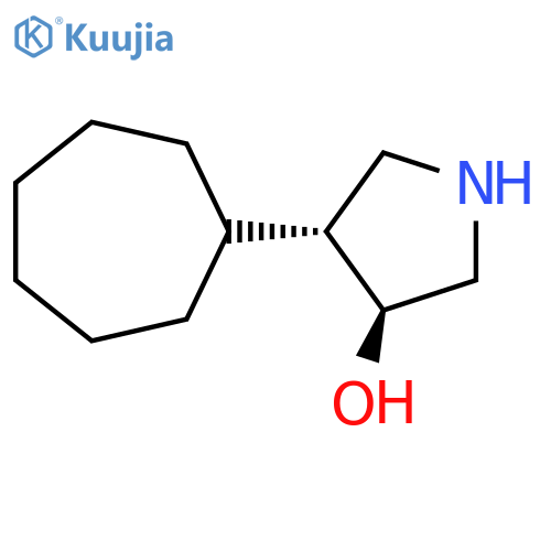 rac-(3R,4S)-4-cycloheptylpyrrolidin-3-ol structure