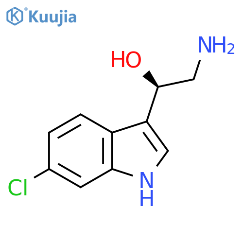(1R)-2-amino-1-(6-chloro-1H-indol-3-yl)ethan-1-ol structure