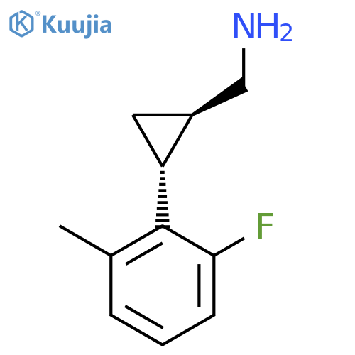 rac-(1R,2R)-2-(2-fluoro-6-methylphenyl)cyclopropylmethanamine structure