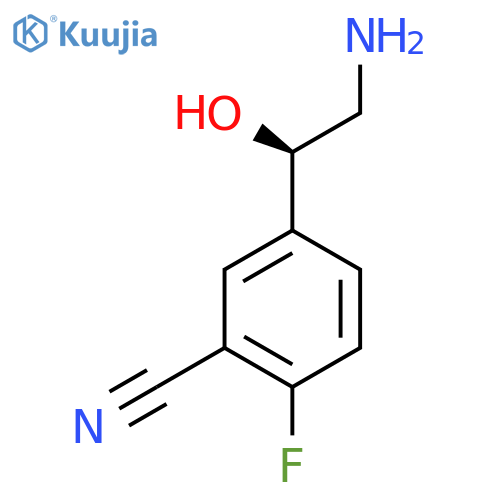 5-(1R)-2-amino-1-hydroxyethyl-2-fluorobenzonitrile structure