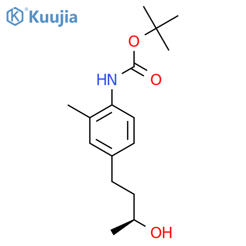 tert-butyl N-{4-(3S)-3-hydroxybutyl-2-methylphenyl}carbamate structure