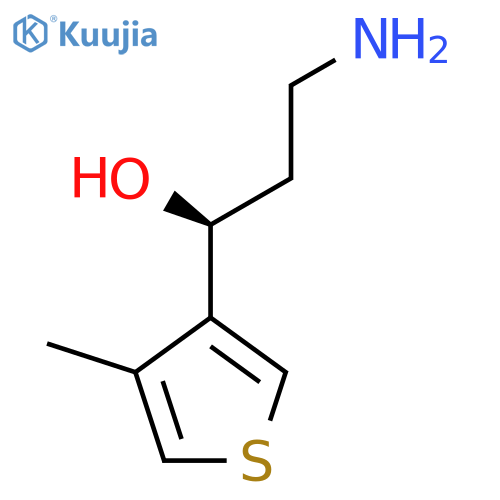 (1S)-3-amino-1-(4-methylthiophen-3-yl)propan-1-ol structure