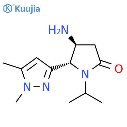 4-amino-5-(1,5-dimethyl-1H-pyrazol-3-yl)-1-(propan-2-yl)pyrrolidin-2-one structure