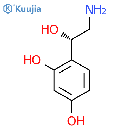 4-(1S)-2-amino-1-hydroxyethylbenzene-1,3-diol structure