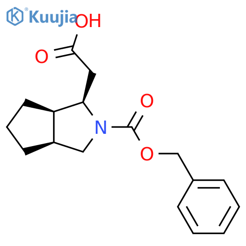 2-{2-(benzyloxy)carbonyl-octahydrocyclopentacpyrrol-1-yl}acetic acid structure