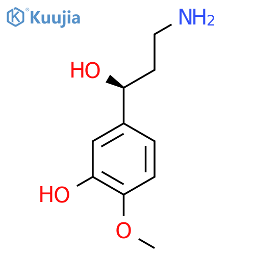 5-(1S)-3-amino-1-hydroxypropyl-2-methoxyphenol structure
