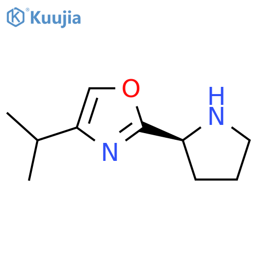 4-(propan-2-yl)-2-(2S)-pyrrolidin-2-yl-1,3-oxazole structure