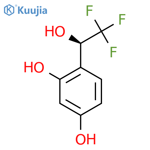 4-(1R)-2,2,2-trifluoro-1-hydroxyethylbenzene-1,3-diol structure