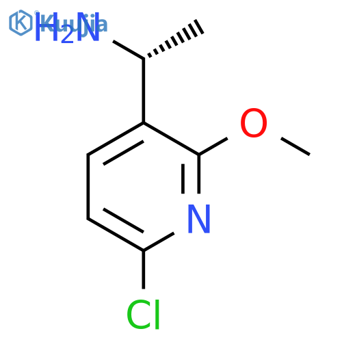 (1R)-1-(6-chloro-2-methoxypyridin-3-yl)ethan-1-amine structure