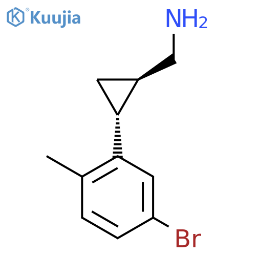 rac-(1R,2R)-2-(5-bromo-2-methylphenyl)cyclopropylmethanamine structure