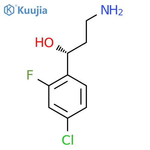 (1R)-3-amino-1-(4-chloro-2-fluorophenyl)propan-1-ol structure