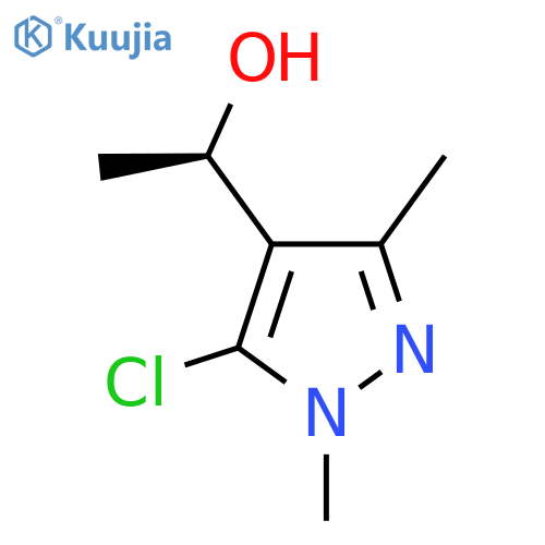 (1R)-1-(5-chloro-1,3-dimethyl-1H-pyrazol-4-yl)ethan-1-ol structure