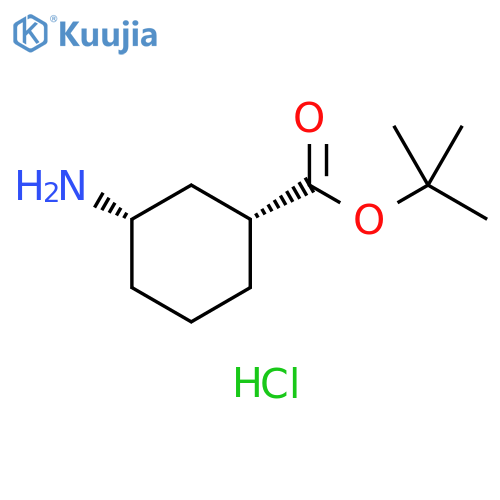 rac-tert-butyl (1R,3S)-3-aminocyclohexane-1-carboxylate hydrochloride, cis structure