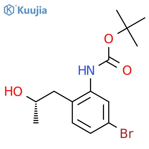 tert-butyl N-{5-bromo-2-(2S)-2-hydroxypropylphenyl}carbamate structure