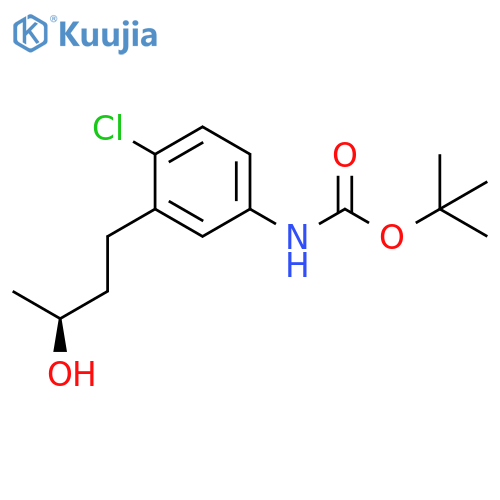 tert-butyl N-{4-chloro-3-(3S)-3-hydroxybutylphenyl}carbamate structure