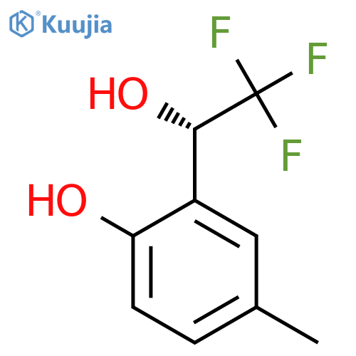 4-methyl-2-(1S)-2,2,2-trifluoro-1-hydroxyethylphenol structure