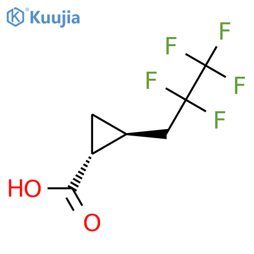 rac-(1R,2S)-2-(2,2,3,3,3-pentafluoropropyl)cyclopropane-1-carboxylic acid structure
