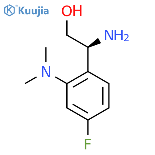(2S)-2-amino-2-2-(dimethylamino)-4-fluorophenylethan-1-ol structure