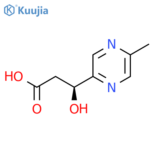 (3S)-3-hydroxy-3-(5-methylpyrazin-2-yl)propanoic acid structure