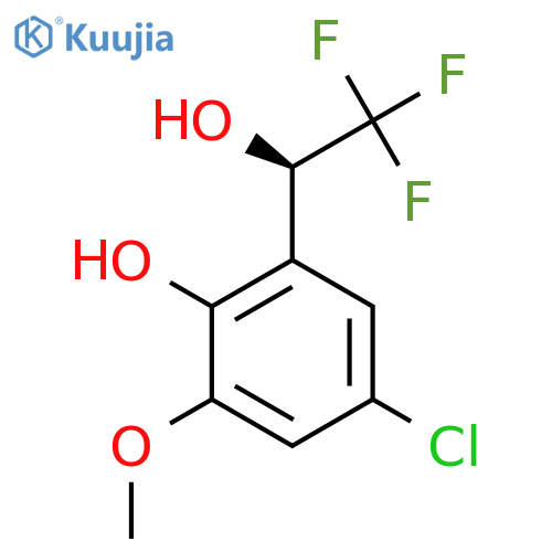 4-chloro-2-methoxy-6-(1R)-2,2,2-trifluoro-1-hydroxyethylphenol structure