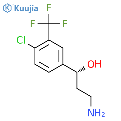 (1R)-3-amino-1-4-chloro-3-(trifluoromethyl)phenylpropan-1-ol structure