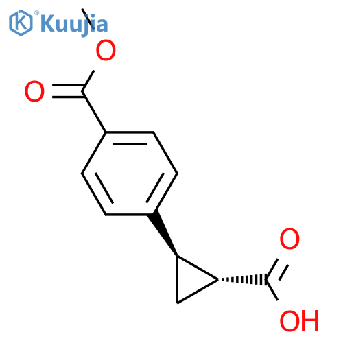 (1R,2R)-2-(4-(2-hydroxyacetyl)phenyl)cyclopropanecarboxylic acid structure