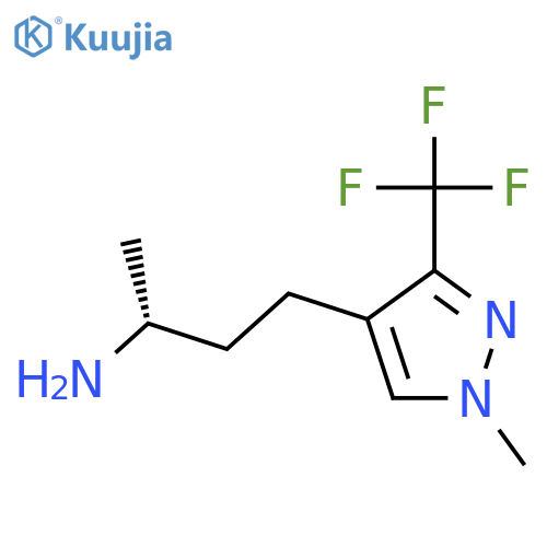 (2R)-4-1-methyl-3-(trifluoromethyl)-1H-pyrazol-4-ylbutan-2-amine structure
