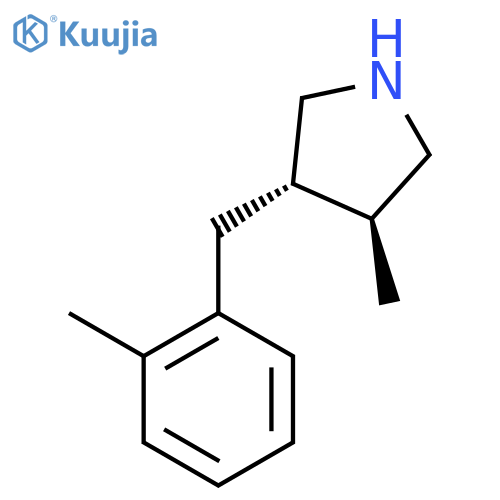 rac-(3R,4R)-3-methyl-4-(2-methylphenyl)methylpyrrolidine structure