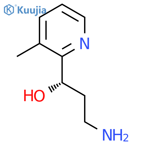 (1S)-3-amino-1-(3-methylpyridin-2-yl)propan-1-ol structure