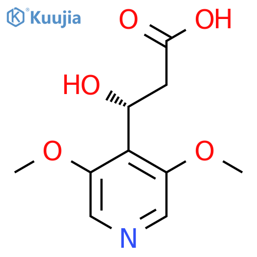 (3R)-3-(3,5-dimethoxypyridin-4-yl)-3-hydroxypropanoic acid structure