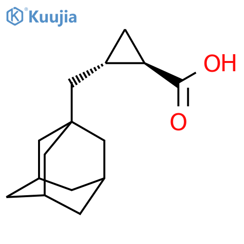 rac-(1R,2S)-2-(adamantan-1-yl)methylcyclopropane-1-carboxylic acid structure