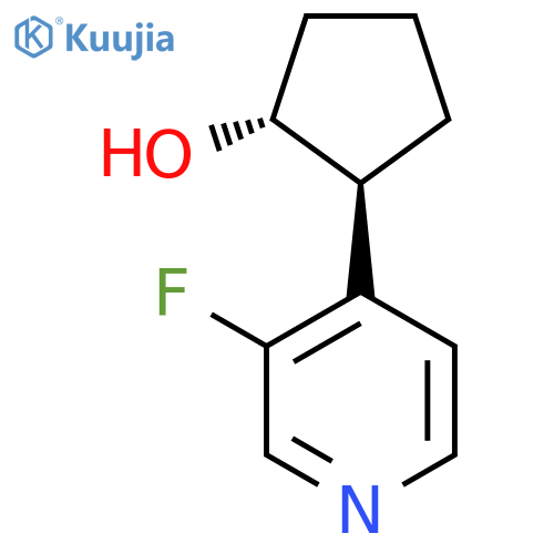 rac-(1R,2S)-2-(3-fluoropyridin-4-yl)cyclopentan-1-ol structure