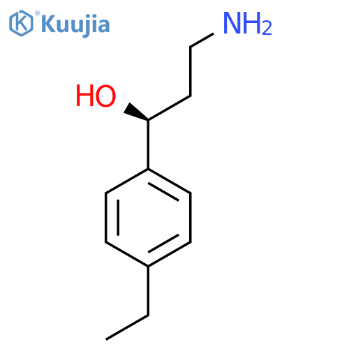 (1S)-3-amino-1-(4-ethylphenyl)propan-1-ol structure