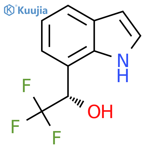 (1S)-2,2,2-trifluoro-1-(1H-indol-7-yl)ethan-1-ol structure