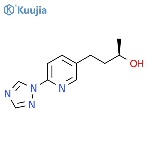 (2R)-4-6-(1H-1,2,4-triazol-1-yl)pyridin-3-ylbutan-2-ol structure