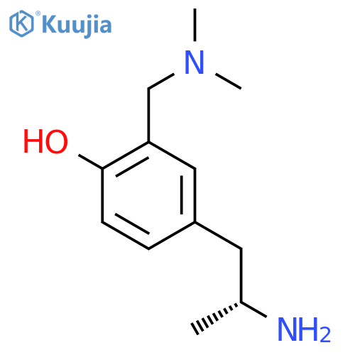 4-(2R)-2-aminopropyl-2-(dimethylamino)methylphenol structure