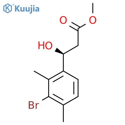 methyl (3S)-3-(3-bromo-2,4-dimethylphenyl)-3-hydroxypropanoate structure
