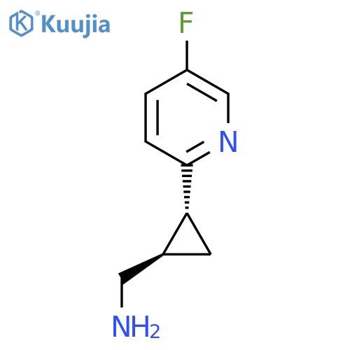 rac-(1R,2R)-2-(5-fluoropyridin-2-yl)cyclopropylmethanamine structure