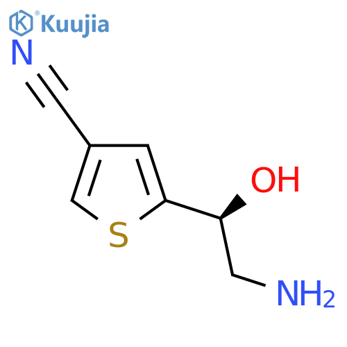 5-(1S)-2-amino-1-hydroxyethylthiophene-3-carbonitrile structure